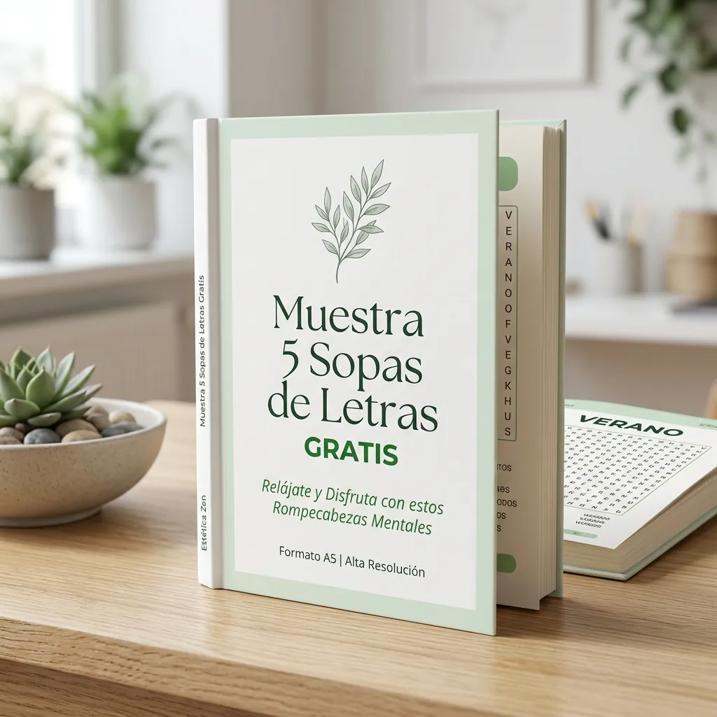 Muestra PDF gratis de Sopa de Letras para mayores en letra grande